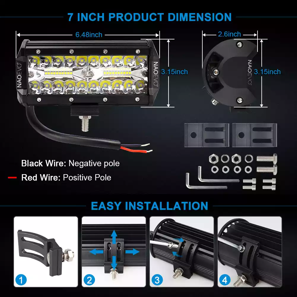 Kit 2 Barras LED / pulgadas 240w Camioneta - Camion - Image 2